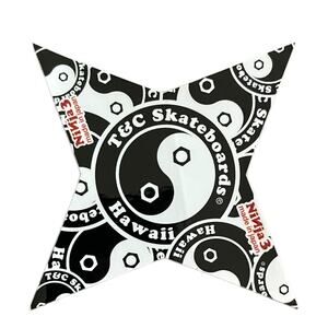 T&C Town & Country Surf Skateboard Vintage Hawaii Ninja 3 Star Sticker